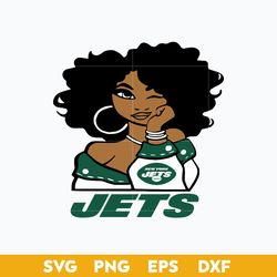 New York Jets Girl SVG, New York Jets SVG, NFL SVG PNG DFX EPS File