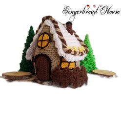 Gingerbread House and Christmas Tree. Crochet pattern