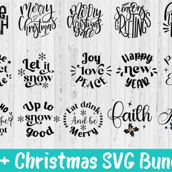 Hand lettered svg christmas bundle, Christmas ornament svg bundle, Funny Christmas SVG, svg for cricut png