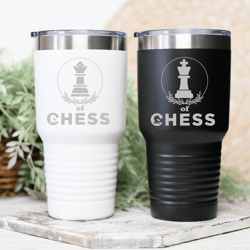 Chess player Tumbler Chess King Cool Present for chess player Chess Queen Tumbler Engraving Included Chess Gift Mug Ches
