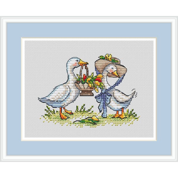 Flowers Cross Stitch Pattern Goose Cross Stitch Pattern Bird Inspire Flowers cross stitch pattern goose cross stitch pattern bird inspire
