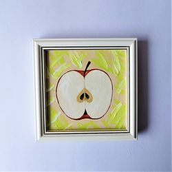 Fruit painting, Kitchen wall decoration, Decor kitchen wall, Artwork for kitchen walls, Mini painting, Small painting