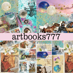 mystery of the moon - diary of a fortune teller, scrapbooking, ephemera, junk journal, digital paper