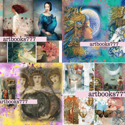 mystery of the moon -1- diary of a fortune teller, scrapbooking, ephemera, junk journal, digital paper