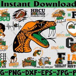 bundle 20 files famu rattlers football team svg, famu rattlers svg, hbcu team svg, mega bundle, designs, cricut, cutting