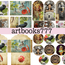 diary of a fortune teller, witch 1- ephemera , scrapbooking, ephemera, junk journal, digital paper