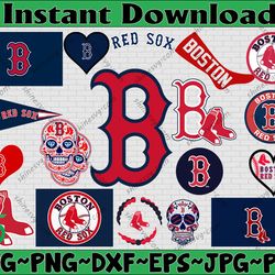 Bundle 20 Files Boston Red Sox Baseball Team svg, Boston Red Sox svg, MLB Team  svg, MLB Svg, Png, Dxf, Eps, Jpg