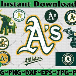 Bundle 10 Files Oakland Athletics Baseball Team svg, Oakland Athletics svg, MLB Team  svg, MLB Svg, Png, Dxf, Eps, Jpg