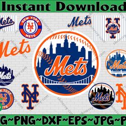 Bundle 12 Files New York Mets Baseball Team svg, New York Mets svg, MLB Team  svg, MLB Svg, Png, Dxf, Eps, Jpg