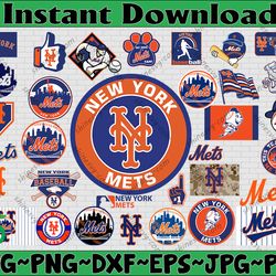 Bundle 33 Files New York Mets Baseball Team svg,  New York Mets Svg, MLB Team  svg, MLB Svg, Png, Dxf, Eps, Jpg