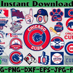 Bundle 21 Files Chicago Cubs Baseball Team Svg, Chicago Cubs Svg, MLB Svg, MLB Team  svg, MLB Svg, Png, Dxf, Eps, Jpg