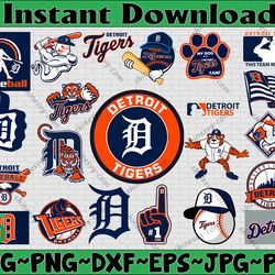 Bundle 22 Files Detroit Tigers Baseball Team Svg, Detroit Tigers Svg, MLB Team  svg, MLB Svg, Png, Dxf, Eps, Jpg