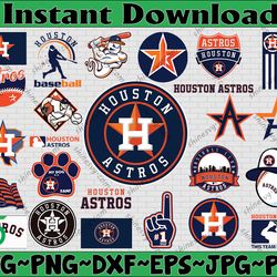 Bundle 25 Files Houston Astros Baseball Team svg , Houston Astros Svg, MLB Team  svg, MLB Svg, Png, Dxf, Eps, Jpg