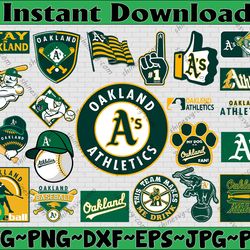 Bundle 22 Files Oakland Athletics Baseball Team svg, Oakland Athletics Svg, MLB Team  svg, MLB Svg, Png, Dxf, Eps, Jpg