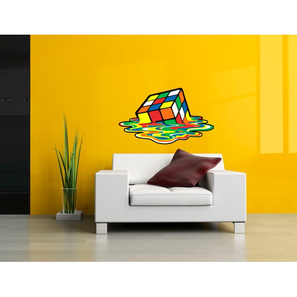 Neon Cube Sticker Rubik Cube Sticker Mechanical Puzzle Wall Sticker Vinyl Deca - Inspire ...