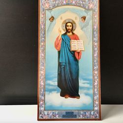 Jesus Christ | Lithography print on wood | Size: 36 x 18 cm | Made in Russia