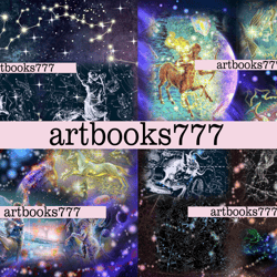 stargazer -1- diary of a fortune teller, scrapbooking, ephemera, junk journal, digital paper