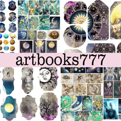 heavenly mysteries - ephemera -1- diary of a fortune teller, scrapbooking, ephemera, junk journal, digital paper