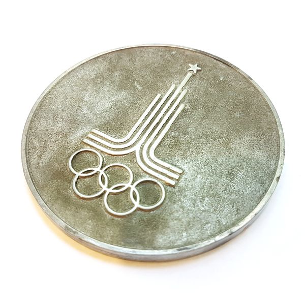 3 Commemorative Table Medal Olympic Games Moscow 1980 TALLINN 80.jpg