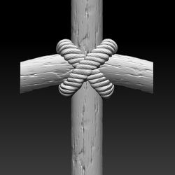 3D STL Model for CNC file Cross with rope