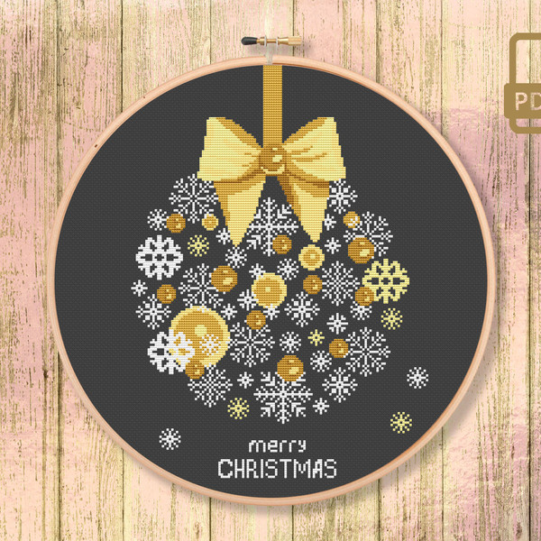 Christmas Tree Toy Cross Stitch Pattern, Merry Christmas Cross Stitch Pattern, Christmas Decor, Merry Christmas Patterns #mch_022