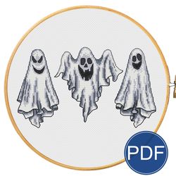 Ghosts for cross stitch pattern