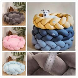 braided dog / cat bedding. fluffy tails edition.