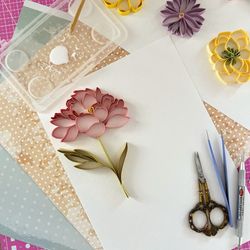 Peony in quilling