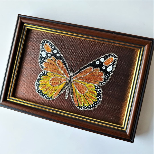 Handwritten-insect-orange-yellow-butterfly-encrusted-with-crystals-by-acrylic-paints-4.jpg