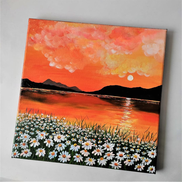 Handwritten-landscape-sunset-on-the-lake-daisies-grow-on-the-shore-by-acrylic-paints-3.jpg
