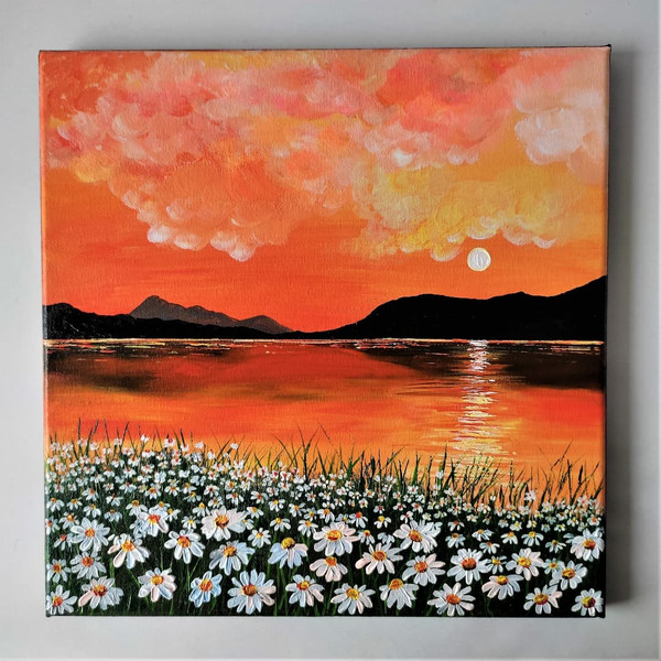 Handwritten-landscape-sunset-on-the-lake-daisies-grow-on-the-shore-by-acrylic-paints-11.jpg
