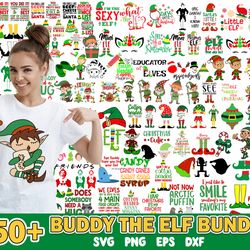 buddy the elf movie quotes svg png dxf eps pdf for christmas cards, tshirts, holiday printable gift tags instant downloa