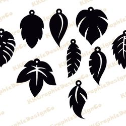 leaf earrings svg leaf earrings png leaf earrings cricut leaf earrings dxf leaf earrings template leaf earrings vector