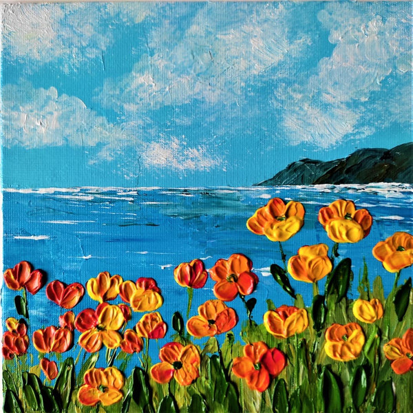 Handwritten-landscape-with-ocean-and-california-poppies-by-acrylic-paints-4.jpg