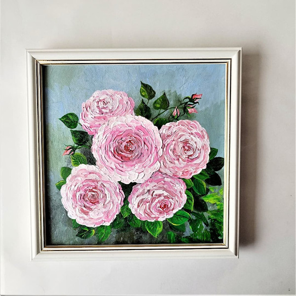 Handwritten-bouquet-of-pink-english-roses-by-acrylic-paints-4.jpg