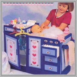 Digital - Vintage Plastic Canvas Pattern Baby Doll Nursery - Plastic Canvas 7-Mesh - PDF
