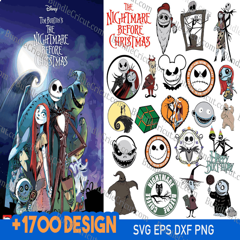 Nightmare before christmas svg Mega Bundle.png