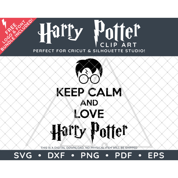Keep calm and Love Harry Potter by SVG Studio Thumbnail.png