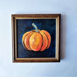 Artwork for kitchen walls, Painting mini pumpkins, Kitchen wall decoration, Accent wall dining room, Food wall art