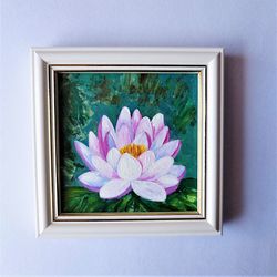 Small wall art, Mini painting, Flower painting images, Acrylic framed art, Floral paintings, Very small wall art