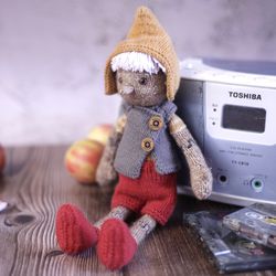PDF knitting pattern - Doll knitting pattern, knittting doll, Doll Stuffed, doll for boy,knitted doll, Pinocchio