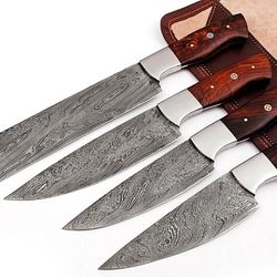 Professional Chef knives sets Damascus steel Knife sets of 4 PCs