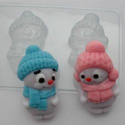 Snowman couple - plastic mold