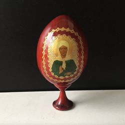 Russian Easter Egg, Matrona, decoupage 12 cm | Russian Imperial style
