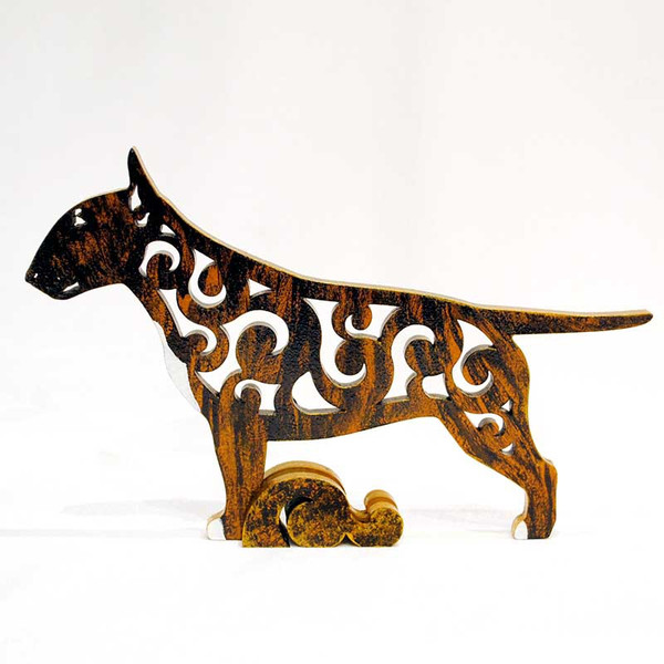 figurine brindle Bull terrier