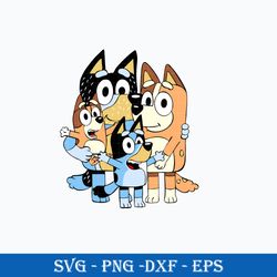 family bluey svg, bluey svg, cartoon bluey svg, png, dxf, eps digital file.