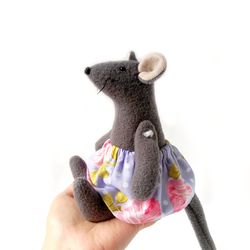 Mouse Doll Sewing Pattern PDF Mouse in dress tutorial