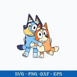 bluey and bingo heeler dog svg, bluey svg, bingo svg, cartoon svg file.