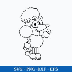 coco outline svg, coco bluey svg, bluey svg, cartoon svg png dxf eps file.
