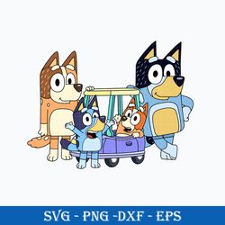 family bluey dog cartoon svg, bluey svg, cartoon svg digital file.